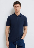 Resim Mavi Polo Yaka Erkek T-shirt M064946-70490