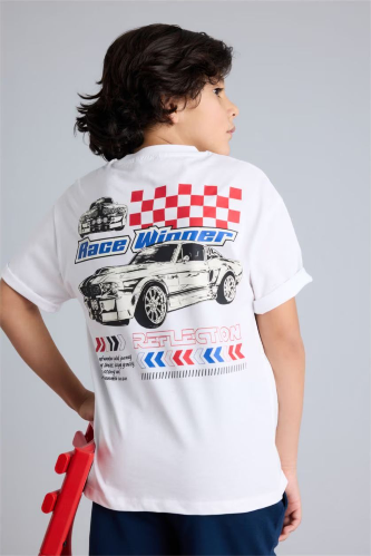Resim Defacto Erkek Çocuk T-shirt H0978A8/WT34