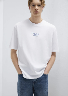 Resim Mavi Erkek T-shirt M0613290-620