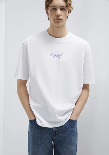 Resim Mavi Erkek T-shirt M0613290-620