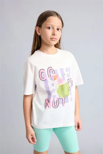 Resim Defacto Kız Çocuk T-shirt H6109A8/ER105