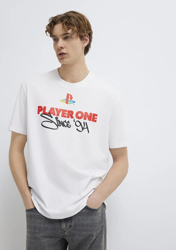 Resim Mavi Erkek T-shirt M0613185-620