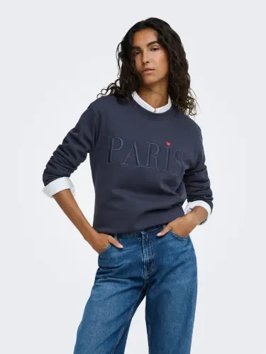 Resim Only Jdyparıs L/S Emb Sweat Jrs Noos Kadın Sweat 15221015