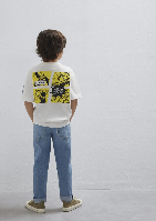 Resim Mavi Erkek Çocuk Tişört M6610420-70057