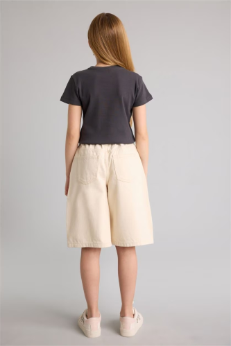 Resim Defacto Kız Çocuk Kot&Kanvas Şort G6366A8/ER233