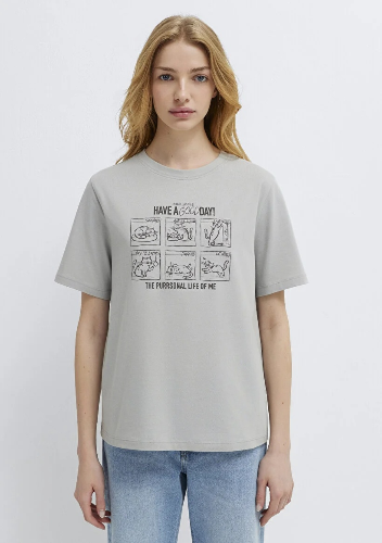 Resim Mavi Kadın T-shirt M1613876-70075