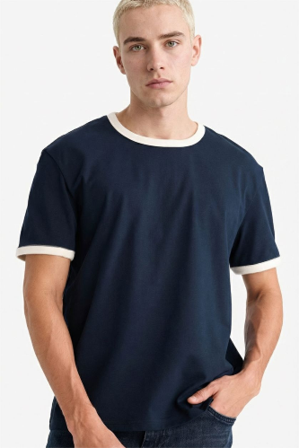 Resim Defacto Erkek T-shirt F8158AX/NV64