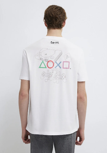 Resim Mavi Erkek T-shirt M0613185-620