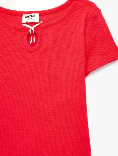 Resim Koton Kız Çocuk T-shirt 6SKG10058AK