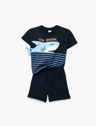 Resim Koton Erkek Bebek Şort Takım 6SMB10060TK