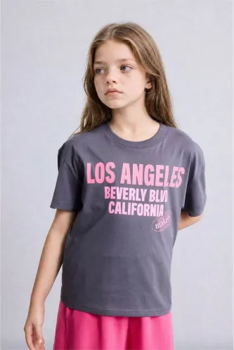 Resim Defacto Kız Çocuk T-shirt H7246A8/AR148
