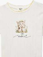 Resim Koton Kız Çocuk T-shirt 6SKG10181AK