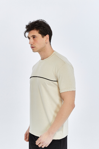 Resim Paul&More Erkek T-Shirt Modal O Yaka Tek Biyeli