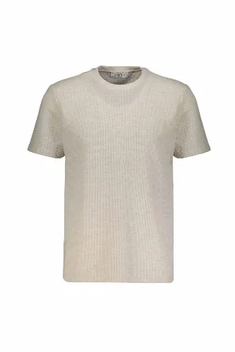 Resim Süvari Waffle Sıfır Yaka Erkek T-shirt Sts1014000001
