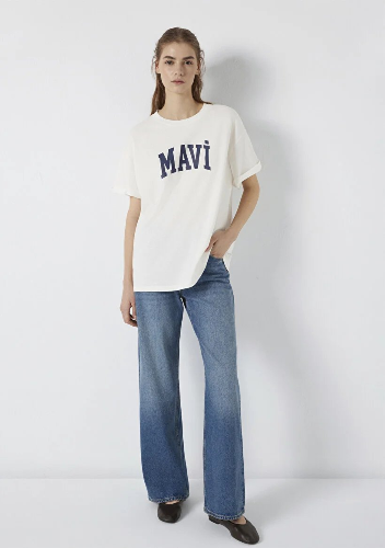 Resim Mavi Kadın T-shirt M1600843-81964