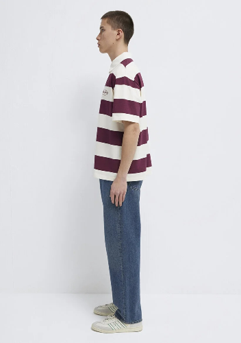 Resim Mavi Polo Yaka Erkek T-shirt M0613174-70670