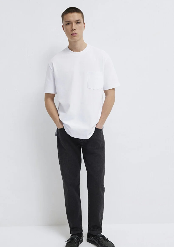 Resim Mavi Cepli Erkek T-Shirt M066248-620