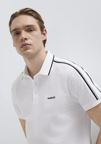 Resim Mavi Erkek T-shirt M0611838-620