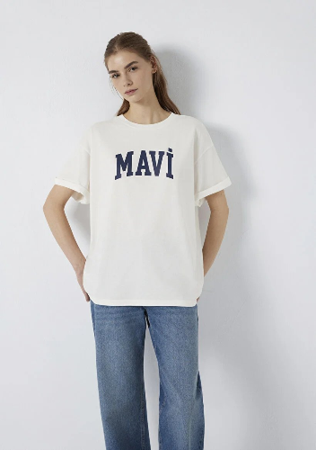 Resim Mavi Kadın T-shirt M1600843-81964