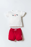 Resim U.S. Polo Assn Bebek Kız Bebek Şort Takım USB2971