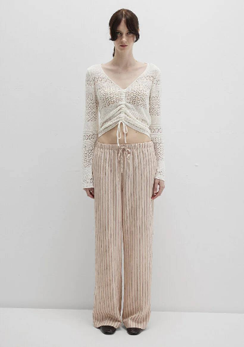 Resim Mavi Dokuma Kadın Kanvas Pantolon M1011024-90719