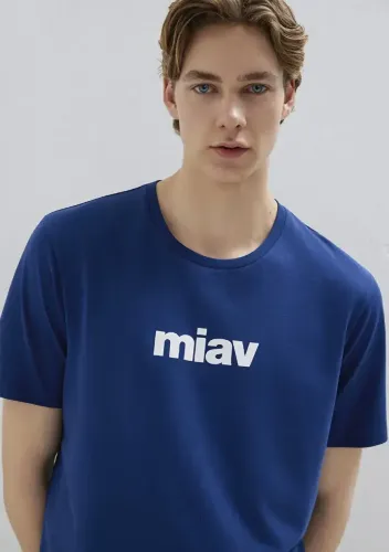 Resim Mavi Erkek T-Shirt M067153-70722