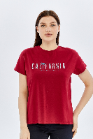 Resim Viole&More Kadın T-Shirt Yk21 California Baskılı