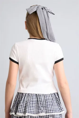 Resim Defacto Kız Çocuk T-shirt H8189A8/WT34