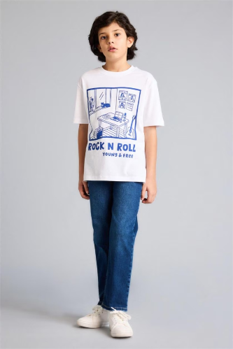 Resim Defacto Erkek Çocuk T-shirt G8331A8/WT34