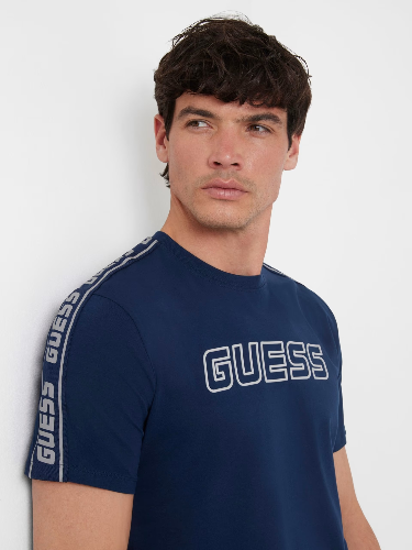 Resim Guess Athleisure  Erkek  T-shirt Z4GI18J1314-G7R1 Arlo Cn T-Shırt