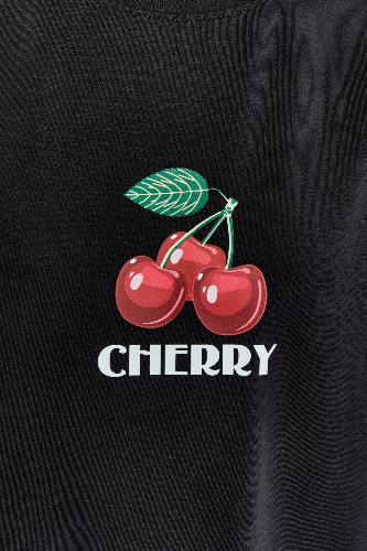 Resim Viole&More Kadın T-Shirt Yk22 Cherry Baskılı