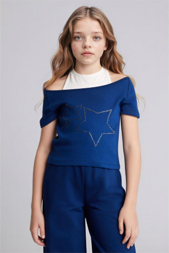 Resim Defacto Kız Çocuk T-shirt G8647A8/NV30