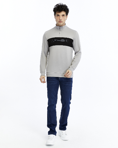 Resim Paul&More Yarım Fermuar Erkek Sweat 227 Parçalı Yarım Fermuarlı