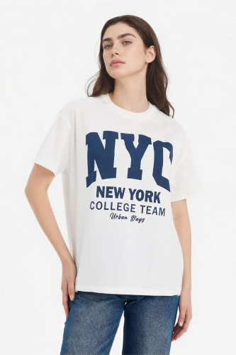 Resim Defacto Kadın T-shirt G5909AX/WT32