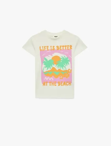 Resim Koton Kız Çocuk T-Shirt 6Skg10447Ak