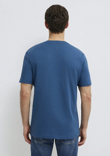 Resim Mavi Erkek T-shirt M0613186-70764