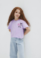 Resim Mavi Kız Çocuk T-shirt M7610414-70519