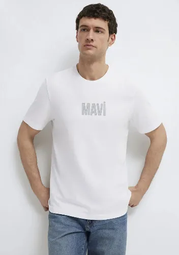 Resim Mavi Erkek T-shirt M0613186-620