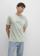 Resim Mavi Erkek T-shirt M0612896-83995