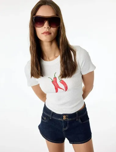 Resim Koton Kadın T-shirt 6SAL10962IK