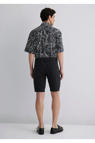 Resim Mavi Erkek Kot&Kanvas Şort M0412607-89928