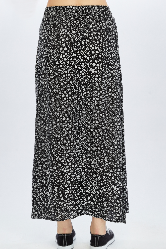 Resim Viole&More Kadın Etek Uzun Önden Düğmeli