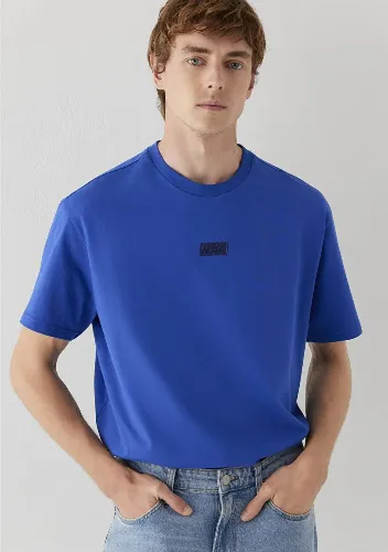 Resim Mavi Erkek T-shirt M0613349-70896