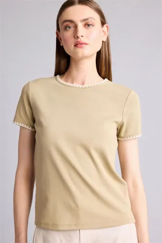 Resim Defacto Kadın T-shirt F9831AX/BG405