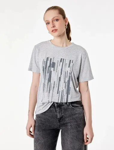 Resim Koton Kadın T-shirt 6SAK50126EK