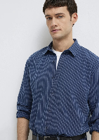 Resim Mavi Erkek Uzun Kol Gömlek M0211851-91406