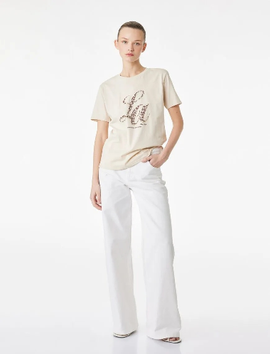 Resim Koton Kadın T-shirt 6SAK50148EK