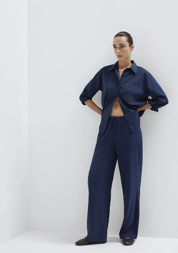 Resim Mavi Kadın Kanvas Pantolon M1011153-70497