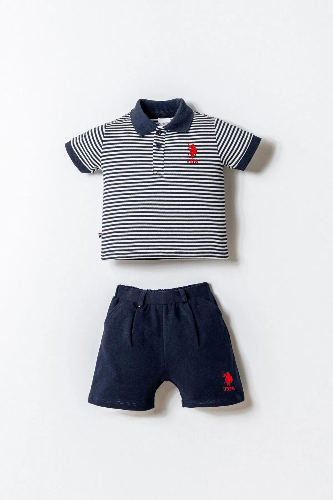 Resim U.S. Polo Assn Bebek Erkek Bebek Şort Takım Usb2907