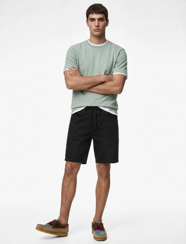 Resim Koton Erkek Kot&Kanvas Şort 6SAM40039ND